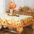 thumbnail image 2 of Sevenstars Orange Fall Tablecloth Pumpkin Thanksgiving Table Cloth Rectangular Table Cover for Dinner Party,60" x 84", 2 of 7
