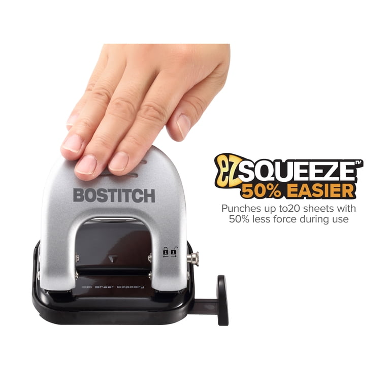 Bostitch EZ Squeeze 2-Hole Punch, 20 Sheet Capacity photo 4