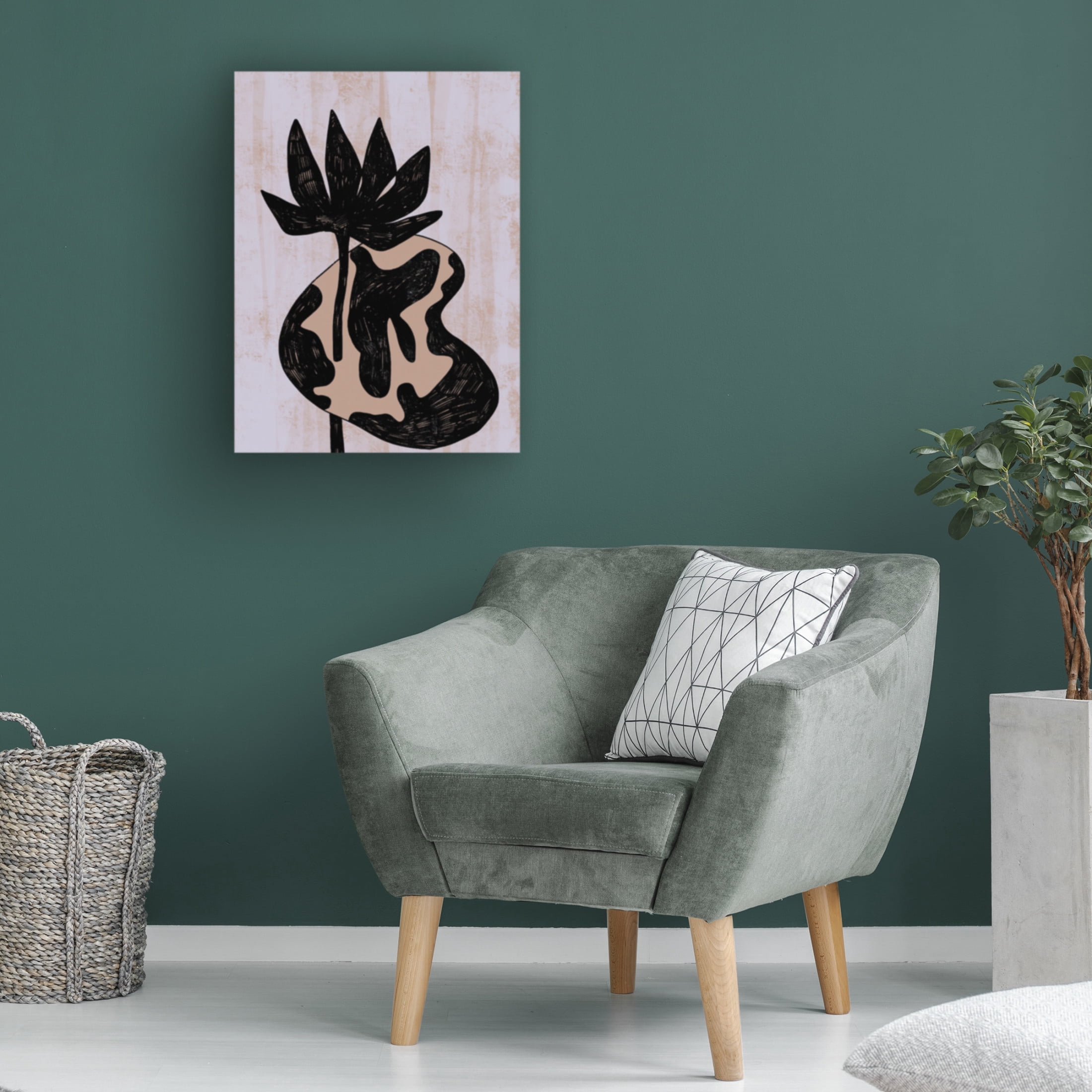 Canvas Wall Art - Incado 'Flower in Vase' Wall Art for Living Room, Bedroom, or Office Décor by Trademark Fine Art - 35 x 47 Inches