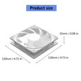 thumbnail image 5 of Computer Chassis Fan 120mm 4Pin 1200RPM Quiet Cooling Fan for Computer Case, 5 of 17