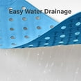 thumbnail image 4 of Rubber Bathtub Mat Shower Mat Non-Slip, 31x14 Inch, Bath Tub Floor Mat with Suction Cups and Drainage Holes, Blue, 4 of 7