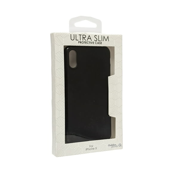 Gabba Goods Étui Gel Ultra Fin pour iPhone XS/X - Noir