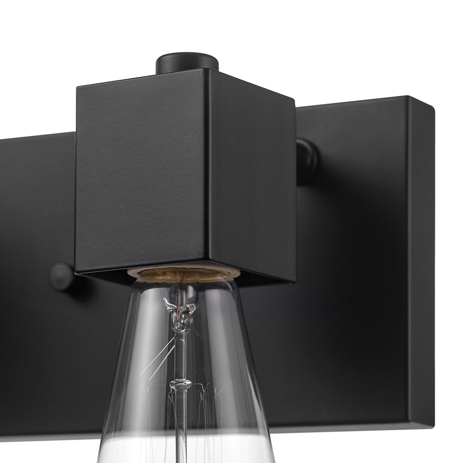 Globe Electric 18" 3-Light Matte Black Vanity Light, Minimalist Style, LED or Incandescent Bulbs Required