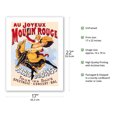 thumbnail image 2 of Au Joyeux Moulin Rouge (Happy at the Moulin Rouge) - Dance Cabaret - Paris France - Vintage Theater Poster c.1890s - Bamboo Fine Art 290gsm Paper (Unframed) 17x22in, 2 of 4