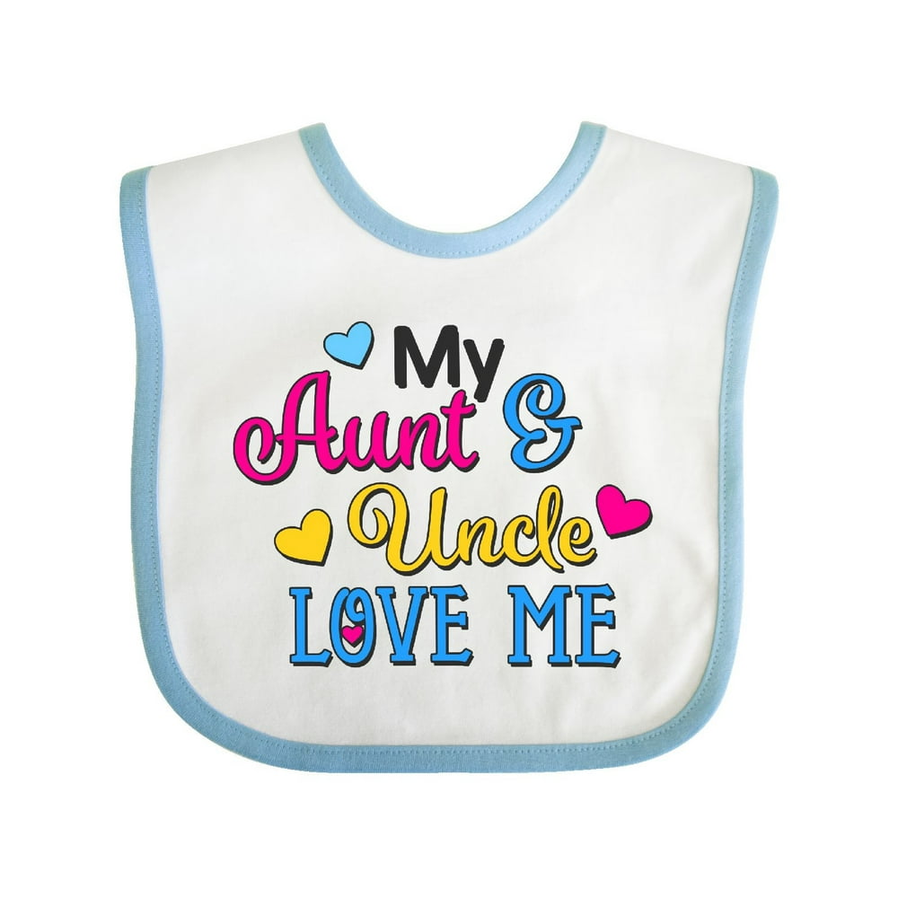My Aunt and Uncle Love me with Hearts Baby Bib - Walmart.com - Walmart.com