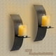 thumbnail image 3 of Set Of 2 Modern Art Metal Black Wall Candle Sconces,metallic Wall Mounted Wall Candle Hold, 3 of 4
