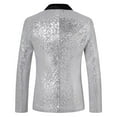 thumbnail image 4 of LIUJUNSHOP Regular Fit Men's Blazer Men's 3D Sequin Suit Jacket Printed Pocket Lapel Button Up Formal Style, 4 of 9