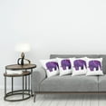 thumbnail image 3 of Ambesonne Animal Throw Pillow Cover 4 Pack, Hearts, 18", Fuchsia and Purple, 3 of 7