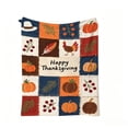 thumbnail image 2 of ShengapQ Autumns Thanksgiving Flannel Throw Blanket, Cute Fall Patterns, Warm Lightweight Cover for Sofa Bed Camping, Decorative Plush Blanket for Fall Decor, 39×28in, 2 of 8