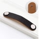 thumbnail image 1 of Manijas de gabinete, manijas de accesorios de hardware de puerta/cajón/armario, (4 piezas) Manijas de cuero de gabinete modernas simples (negro/marrón),Black,128mm BANYUO Electrónica, 1 of 5