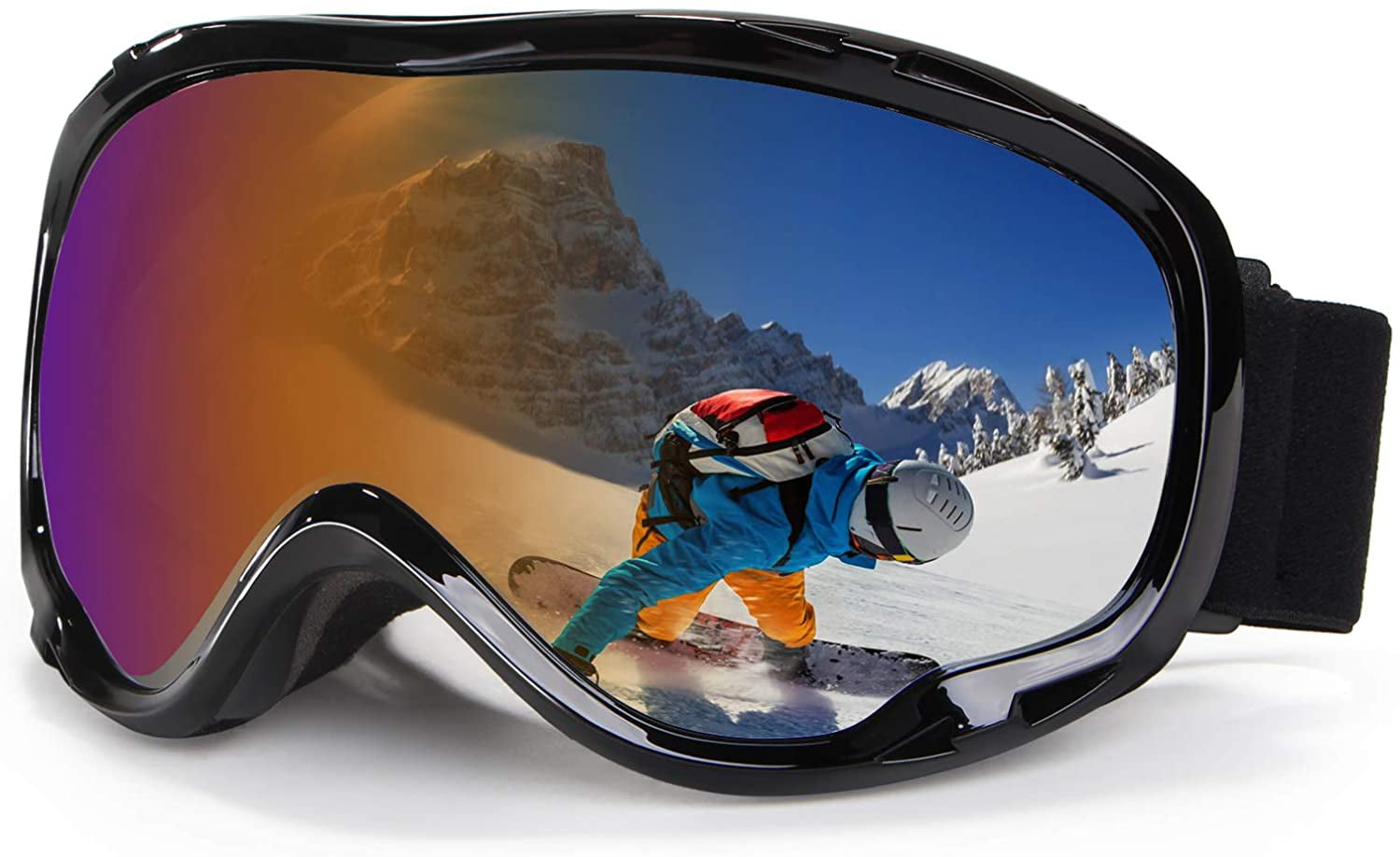 Ski Goggles Anti-Fog UV Snowboard Snowmobile Sport Eye Protection Colorful 