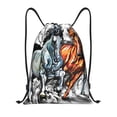 thumbnail image 1 of Gaeub Four Running Horses Drawstring Backpack Bag Sport Gym Sackpack Heavy Duty String Backpack for Men Women-Medium, 1 of 6