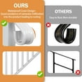 thumbnail image 6 of BuySphere Handrails for Outdoor Steps, Black Wrought Iron Handrail Fits 3 or 4 Steps, Transitional Handrail with Installation Kit, Stair Railing for Concrete Steps or Wooden Stairs,4-5 steps,White, 6 of 14