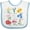 White and Blue, variant on Inktastic Wild Flower Chart Boys or Girls Baby Bib
