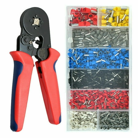 

Ferrule Crimping Tool Kit Self-Adjustable Ratchet Tool & 1200PC Wire Terminals
