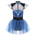 thumbnail image 4 of vastwit Women's Space Cadet Outfits Fly Sleeve Leotard Sequins Tulle Skirt Bodysuit Blue XL, 4 of 7