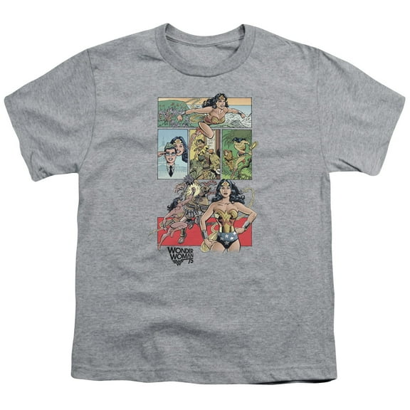 Wonder Woman - Ww75 Comic Page - Youth Short Sleeve Shirt - X-Large