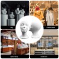 thumbnail image 6 of Niovtt Foam Female Mannequin Head Wigs Glasses Cap Display Holder Stand (White), 6 of 7