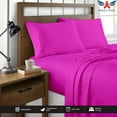 thumbnail image 2 of Pure Giza Cotton Short King Bed Sheets Set 300 Thread Count Bedding – Short King Bed, 18" Inch Deep Pocket 300TC Sheet - Hot Pink, 2 of 7