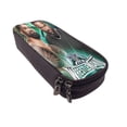 thumbnail image 5 of Wres-Tler W-W,E Black Leather Pencil Case Zipper Stationery Storage Bag,Ideal For Travel Lovely Functional, 5 of 6