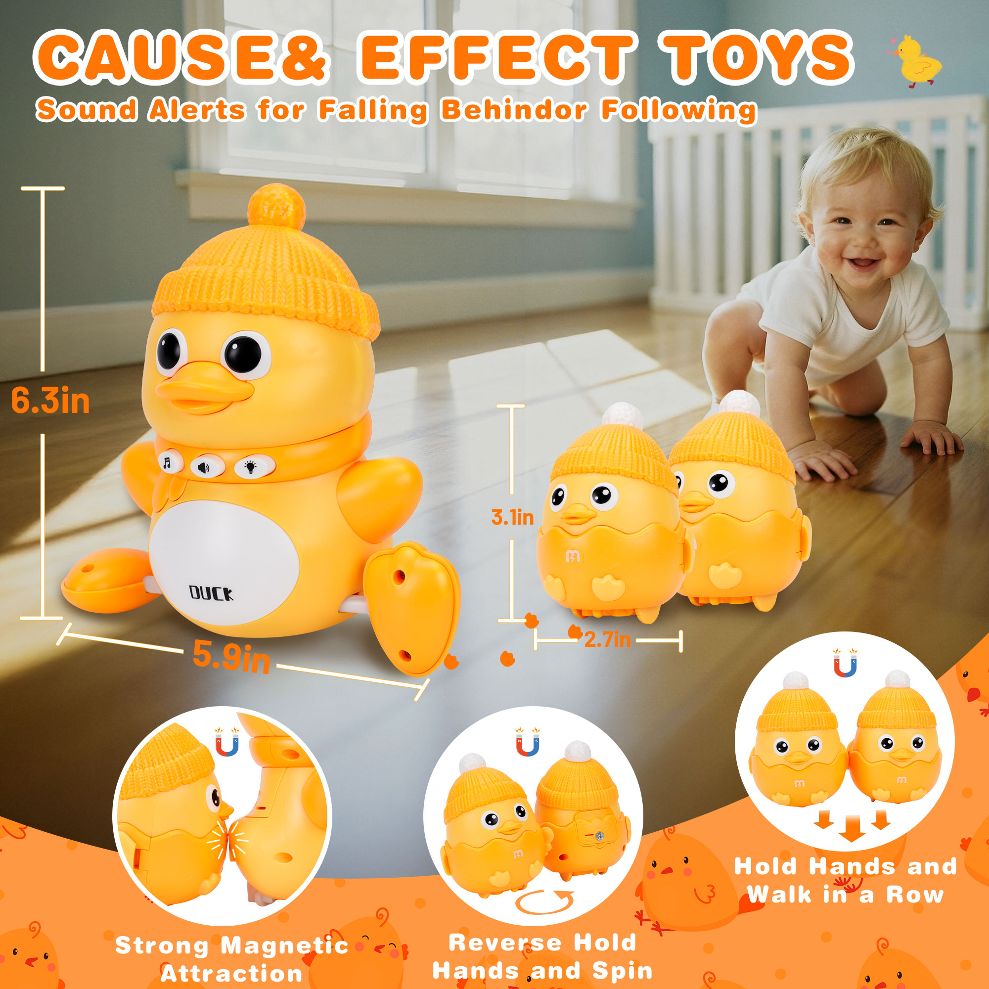 PayUSD Musical Dancing Toy Set with Mama and Babys Tummy Time Toys, Crawling and Interaction Modes 1 Year Old Girl Boy Baby Xmas Easter Gifts