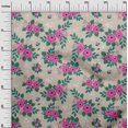 thumbnail image 2 of oneOone Cotton Poplin Dusty Gray Fabric Leaves & Rose Sewing Material Print Fabric By The Yard 56 Inch Wide-AY4, 2 of 4