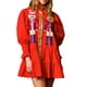 thumbnail image 3 of Vestido camisero con lentejuelas y diseño de cascanueces para mujer, vestido de fiesta con sudadera de Papá Noel, minivestido de verano con capas de manga larga para baile de graduación, 3 of 4
