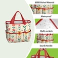 thumbnail image 4 of Garden Tool Bag,Pioneer Flower Floral Print Pattern Garden Tool Organizer,Garden Gifts,Waterproof Multi-Pocket Garden Tool Storage 11.8x5.5x11.4 Inch(Tools NOT Included), 4 of 6