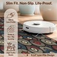 thumbnail image 6 of Design&I 6'x9' Washable Area Rug Vintage Retro Turntable Motif Faded Symmetrical Aesthetic Layout for Living Room, Family Indoor, Oversized Skid-Resistant, 6 of 7
