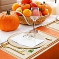 thumbnail image 2 of Pumpkin Fall Placemats Set of 4, 12x18 Inch Autumn Thanksgiving Farmhouse Rustic Orange Dining Table Mats Seasonal Holiday Outdoor Place Mats for Home Party Dining Decoration (Gold Pumpkin), 2 of 6