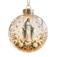 thumbnail image 2 of NWQKYZGH 1Pc Glowing Christmas Ornaments, Gold Light-Up Christmas Ball Ornaments, Christmas Tree Ornament with LED Light for Tree Mantel, Holiday Scene Decoration & Gift, 2 of 8