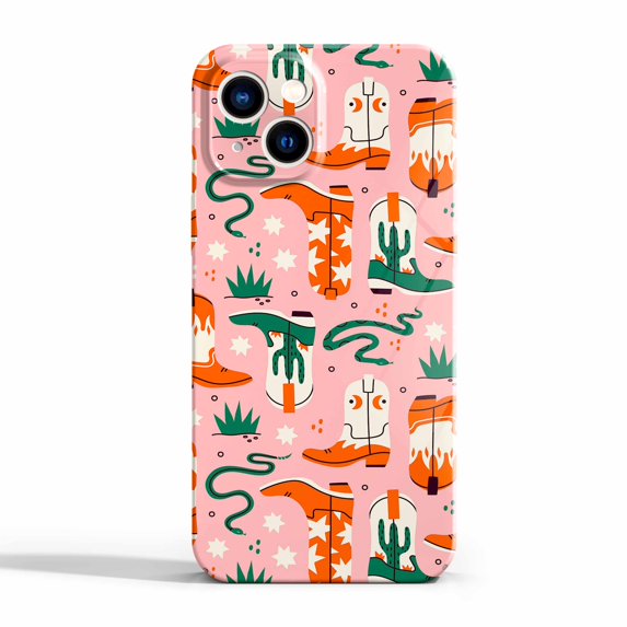 Cowboy Boots Case Compatible with iPhone 14 Plus,Aesthetic Art Design Full Cover Protective Case