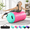 nopump Pink Mint-39.37x23.6inch, variant on Gymnastics Air Roller, Inflatable for Yoga Cheerleading, nopump Pink Mint, 47.24×29.5inch
