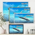 thumbnail image 4 of Designart 'Humpback Whale Jumping Out of Sea' Farmhouse Framed Canvas Wall Art Print, 4 of 5