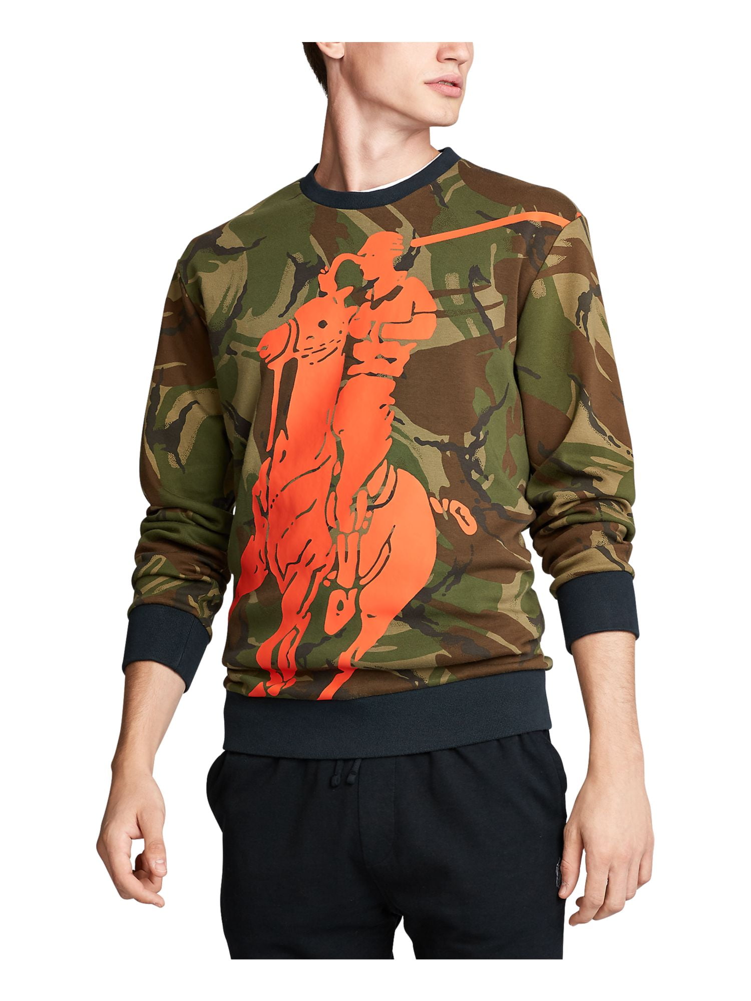 RALPH LAUREN Mens Green Camouflage Long 