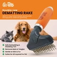 thumbnail image 2 of Rastrillo desenredante GoPets de doble fila para subpelo, 2 of 7