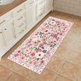 thumbnail image 5 of DUKINO 2x4 Rug for Entryway, Washable Kitchen Floral Runner Rug with Non Slip Backing, Low Pile Soft Boho Carpet for Kitchen, Hallway, Entryway, Laundry, Bedroom, Pink, 5 of 7