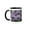 Black/White, variant on 3drose, Close up of Persian Lilac Blossom, 11oz Magic Transforming Mug