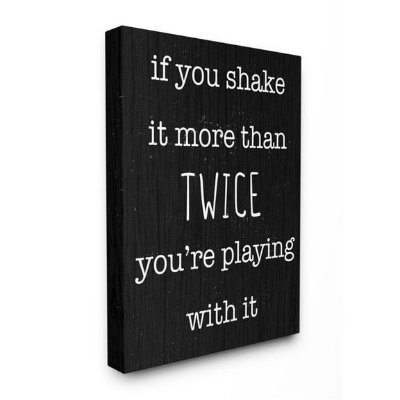 Stupell Industries Shake It More Than Twice Phrase Sassy Bathroom Quote Designed by Daphne Polselli