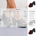 thumbnail image 3 of Xdegoge Flatform Sandals for Women Open Toe Chunky Block Heel Slip On Mules Glossy Patent Finish Treaded Sole Dressy Evening Party Footwear, 3 of 9