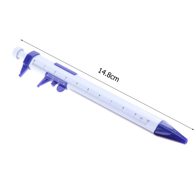 Vernier Caliper Estudiante Bolígrafo Escala Rodillo Medir Herramienta (Azul) Sywqhk Libre de BPA