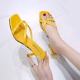 thumbnail image 5 of NOKIO Women Stiletto High Heel Peep Open Toe Sandals Slingback Slip-on Wedding Office Cute Basic Sandals Women Sandals Middle Heel Thongs Solid Color Cross Strap Casual, 5 of 9