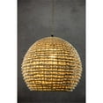 thumbnail image 3 of ELE Light & Decor Round Coastal Rattan Pendant Light in Beige, 3 of 8