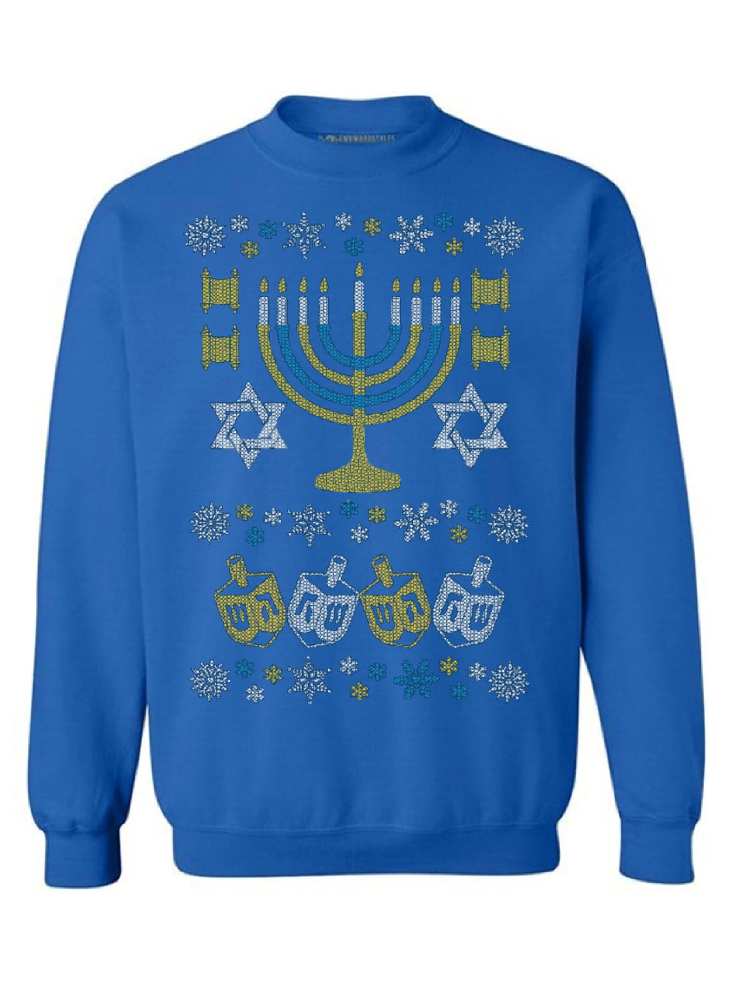 Awkward Styles Hanukkah Menorah Sweatshirt for Hanukkah Funny Holiday