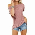 thumbnail image 6 of Summer Tops for Women Tops Loose Fit Womens Bulk Womens Long Sleeve Compression Shirts Shirts Large Women Shirt T Multiple Pack Thin T Raglan Top Layering Shirt Long Sleeve Pink 3XL, 6 of 6