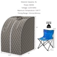 thumbnail image 2 of Patiojoy Portable Steam Sauna Spa Household Personal Sauna Tent with 9-Level Temperature &Timer Grey, 2 of 5
