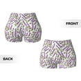 thumbnail image 5 of Fotbe Lavender Flowers Seamless Shorts, Womens Workout Shorts High Waist Stretch Booty Short for Gym/Yoga/Running/Biking-Large, 5 of 9