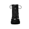 thumbnail image 2 of BLISSFUL STEP Women's Platform Chunky Heels Combat Boots Black 7, 2 of 8