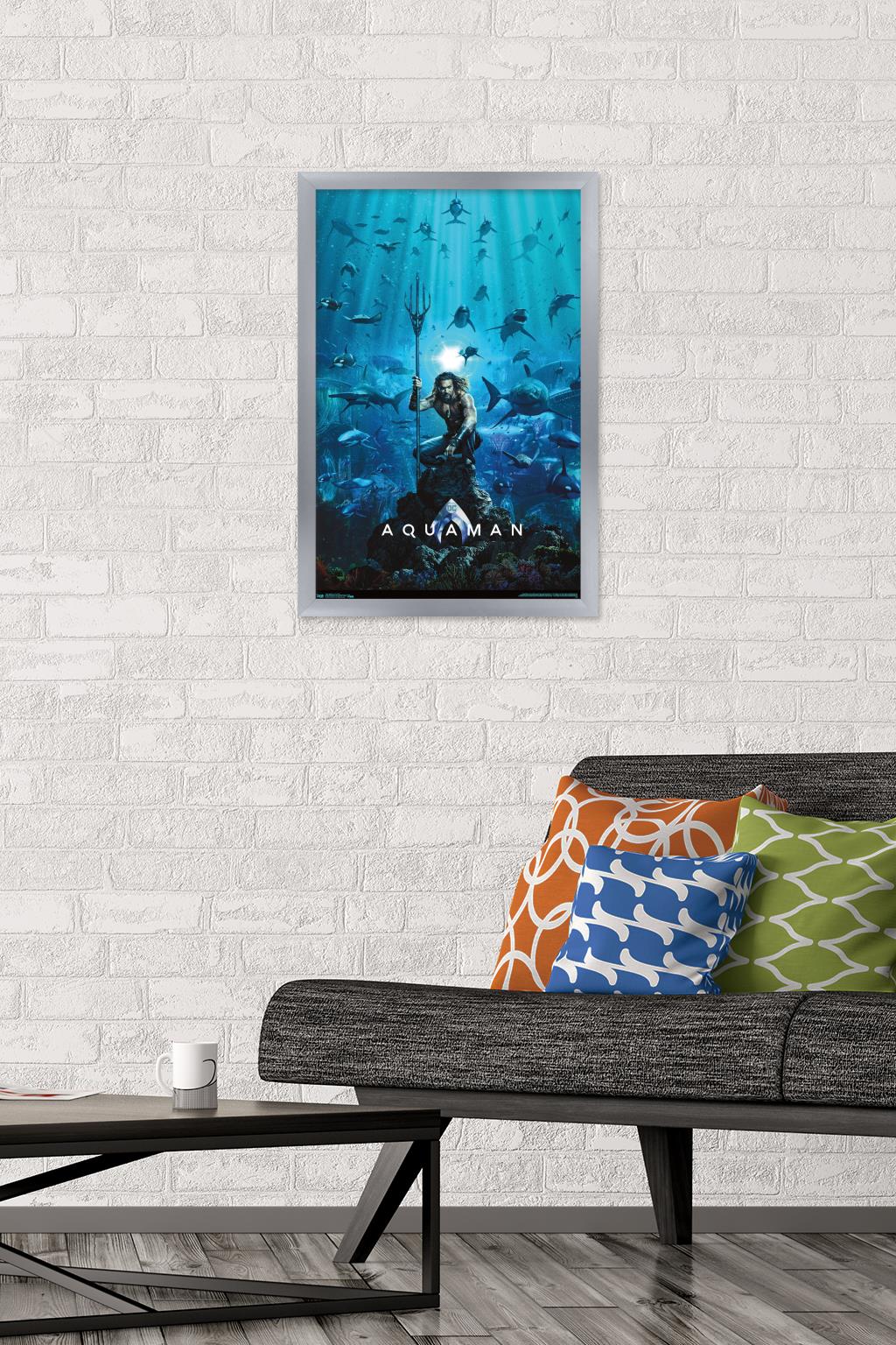 DC Comics Movie - Aquaman - One Sheet Wall Poster, 14.725" x 22.375", Framed
