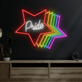 thumbnail image 3 of C-craft Pride Star Neon Sign Wall Art Bedroom Wall Decor Led Sign Party Decorations Lgbtq Gifts, 3 of 5